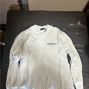 Fear of God Essentials White Long Sleeve Shirt